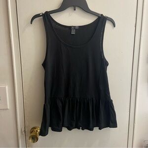 Streetwear Society Black Peplum Tank Top